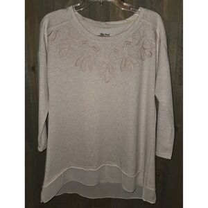 WOMENS NINE WEST SMALL Vintage America Collection Long Sleeve Cream Shirt Top